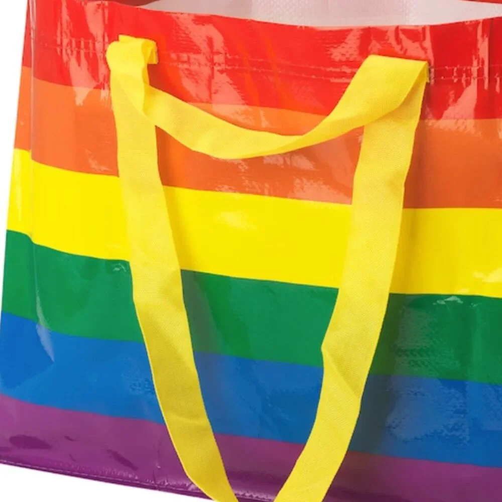 IKEA Shoppers Tote - Large New Shopping Storage Bag Rainbow Multicolor